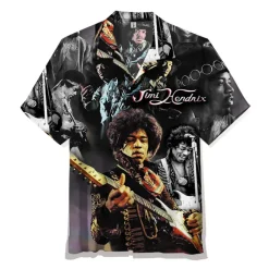 Jimi Hendrix Legendary Moments Collage Hawaiian Shirt