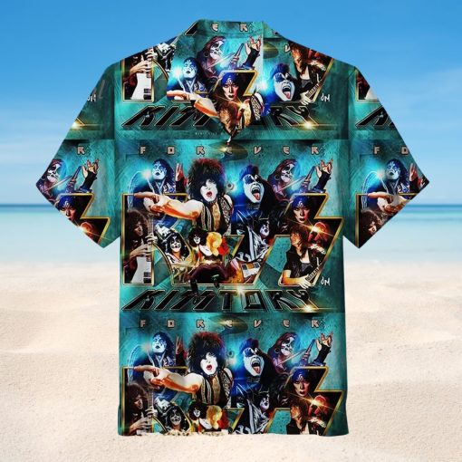 KISS History Forever Collage Hawaiian Shirt