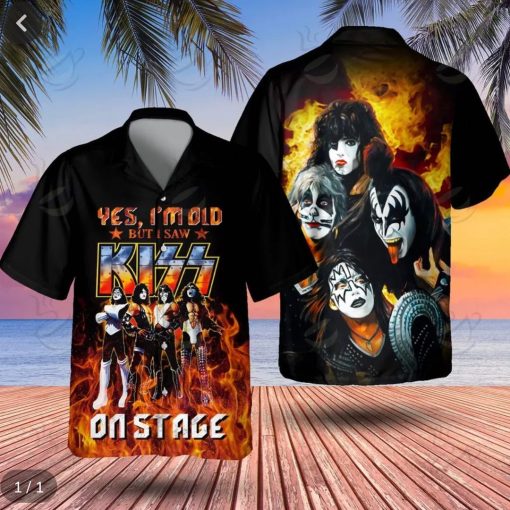 KISS Legends On Fire Hawaiian Shirt