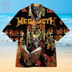 Megadeth Gothic Skull Priest Hawaiian Shirt