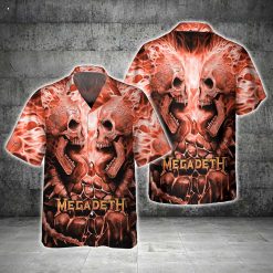 Megadeth Hellfire Skulls Hawaiian Shirt