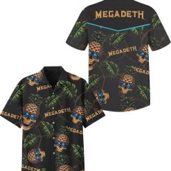 Megadeth Pineapple Skull Vibes Hawaiian Shirt