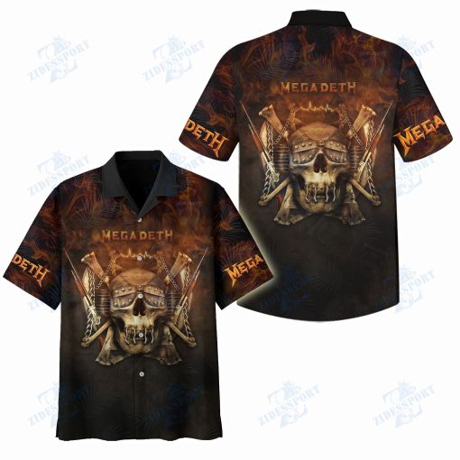 Megadeth Skull Throne Hawaiian Shirt