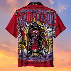 Motley Crue Demon Rocker Hawaiian Shirt back