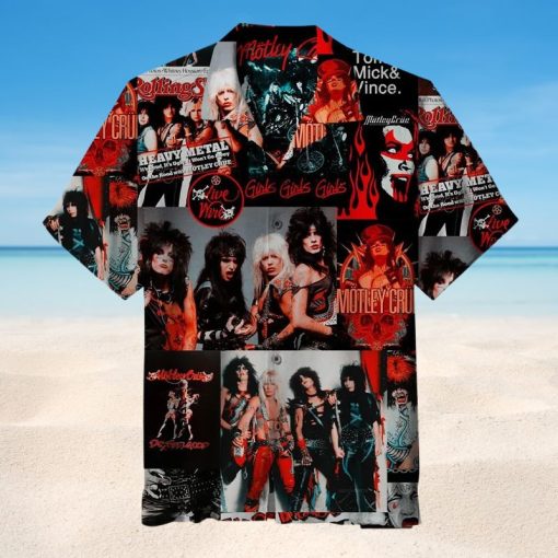 Mötley Crüe Rock Legends Collage Hawaiian Shirt