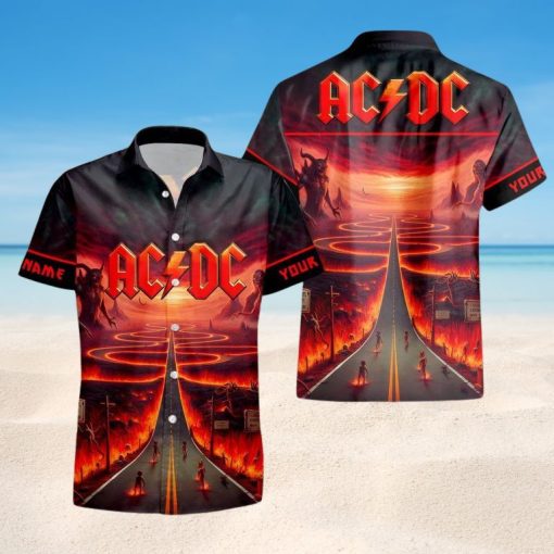 Personalized AC/DC Highway to Hell Inferno Hawaiian Shirt