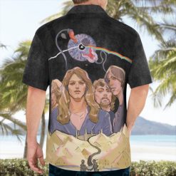 Pink Floyd Amazing Raven X Artwork Hawaiian Shirt mockup back