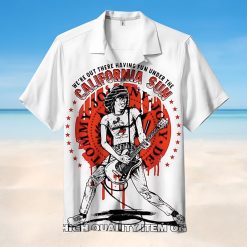 Ramones We're Out There Having Fun Under The California Sun Rock Star Hawaiian Shirt