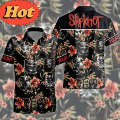 Slipknot Floral Mask Horror Hawaiian Shirt