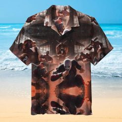 Slipknot Rock Band Action Scene Hawaiian Shirt