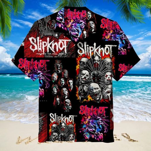 Slipknot Rock Band Colorful Mask Collage Hawaiian Shirt