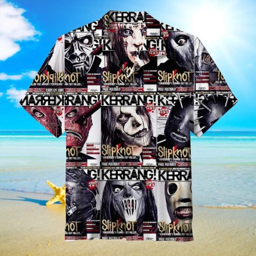 Slipknot Rock Band Kerrang Magazine Cover Hawaiian Shirt