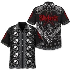 Slipknot Rock Band Skull Bandana Hawaiian Shirt