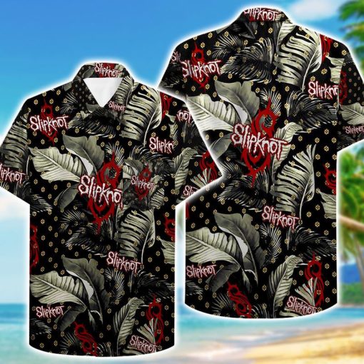 Slipknot Rock Band Tropical Leaf Hawaiian Shirt