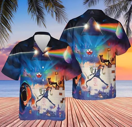 The Wall Rainbow Illusion Pink FloydHawaiian Shirt