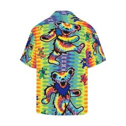 Tie-Dye Dancing Bears Grateful Dead Hawaiian Shirt back