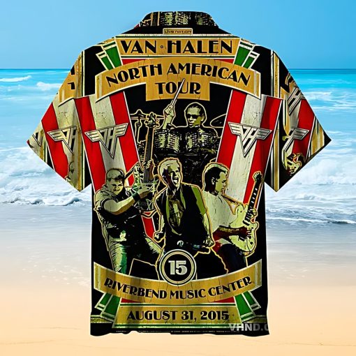 Van Halen North American Tour Hawaiian Shirt back