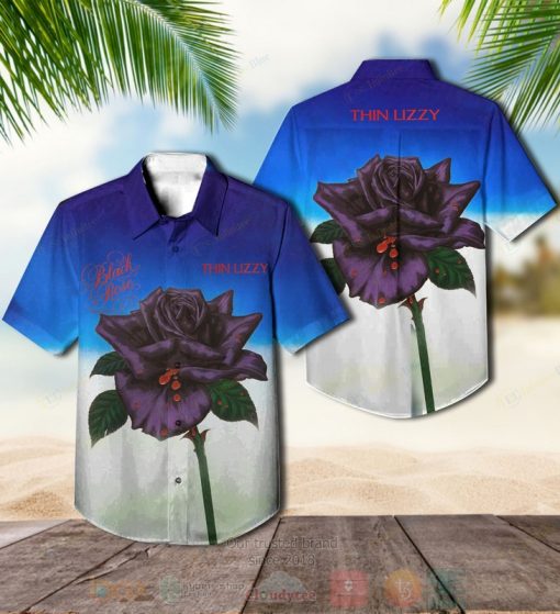 BEST Thin Lizzy Black Rose A Rock Legend Album Hawaiian Shirt