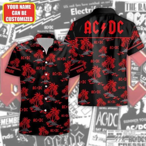 AC/DC Tropical Night Palms Hawaiian Shirt