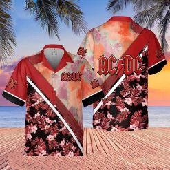 AC/DC Vibrant Sunset Floral Hawaiian Shirt