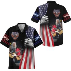 Lynyrd Skynyrd American Flag Design Hawaiian Shirt