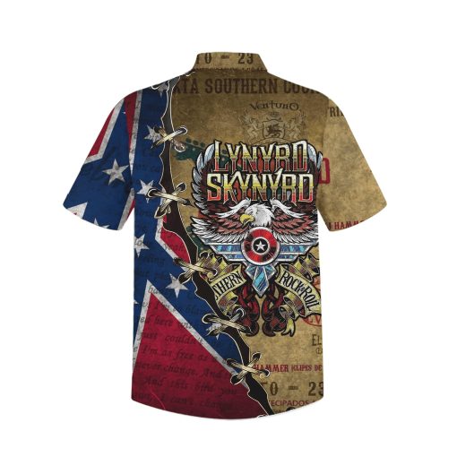 Lynyrd Skynyrd Southern Rock Eagle Hawaiian Shirt back